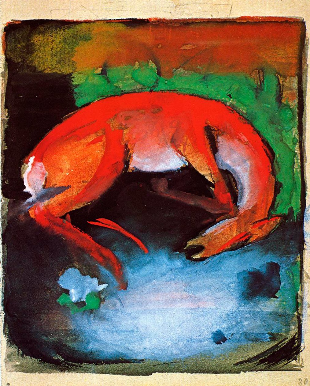 Døde hjorte, 1913 af Franz Marc