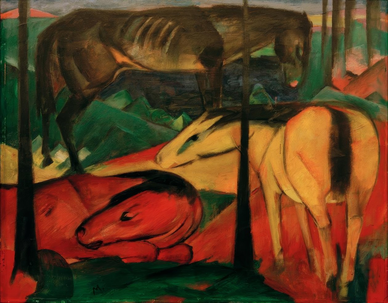 De tre heste af Franz Marc