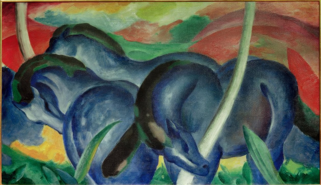 De store blå heste af Franz Marc