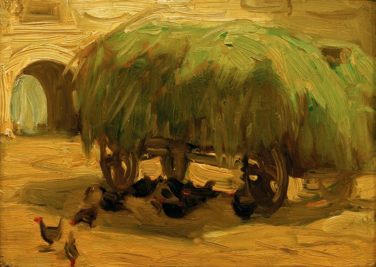 Heuwagen af Franz Marc