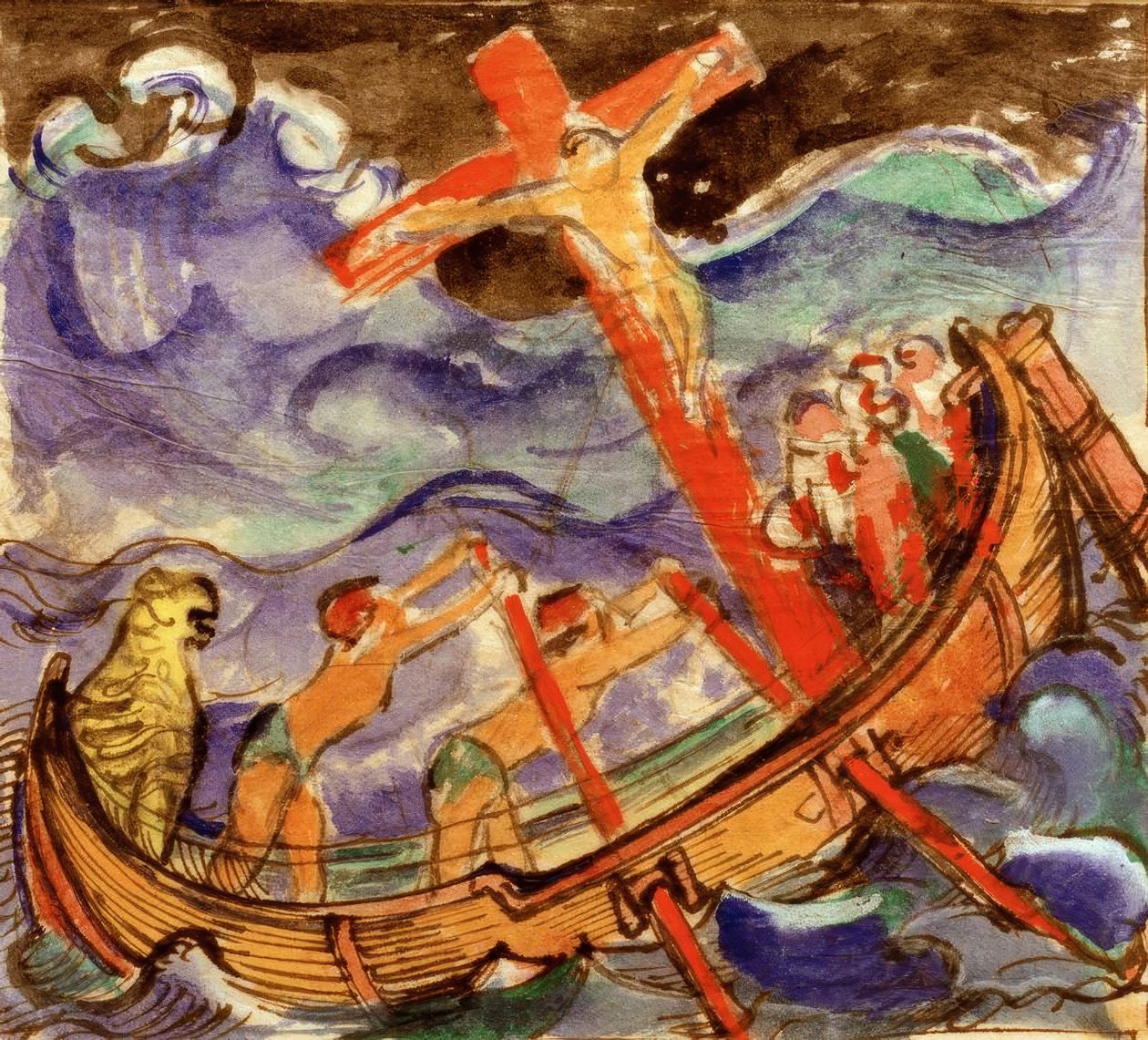 Krydser i en storm af Franz Marc