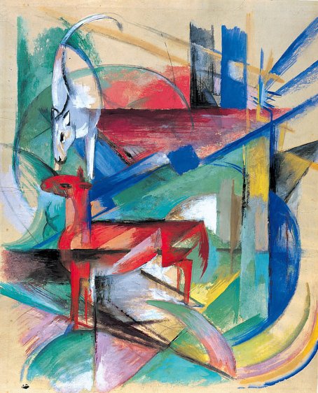 Landskab med dyr af Franz Marc