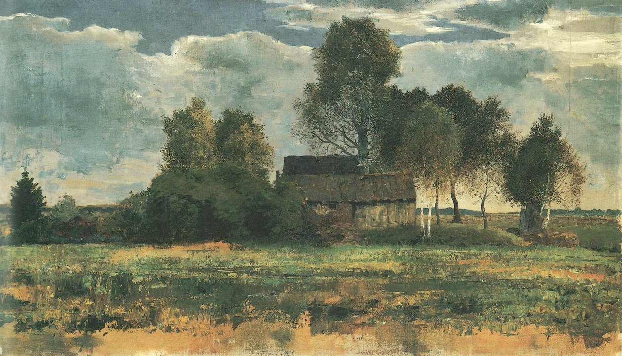 Moserhytter i Dachau Moos af Franz Marc