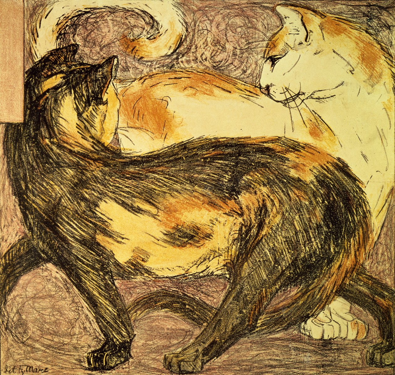To katte (skitse) af Franz Marc