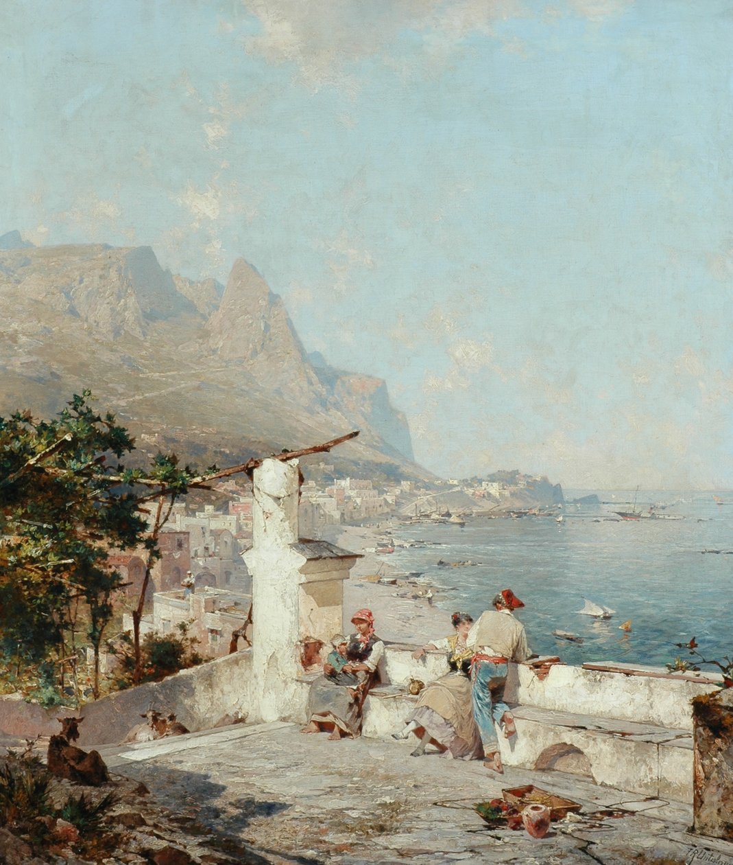 Capri, Napoli-bugten af Franz Richard Unterberger