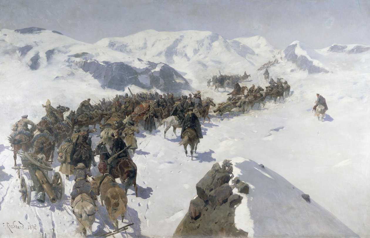 Grev Argutinsky krydser det kaukasiske område, 1892 af Franz Roubaud