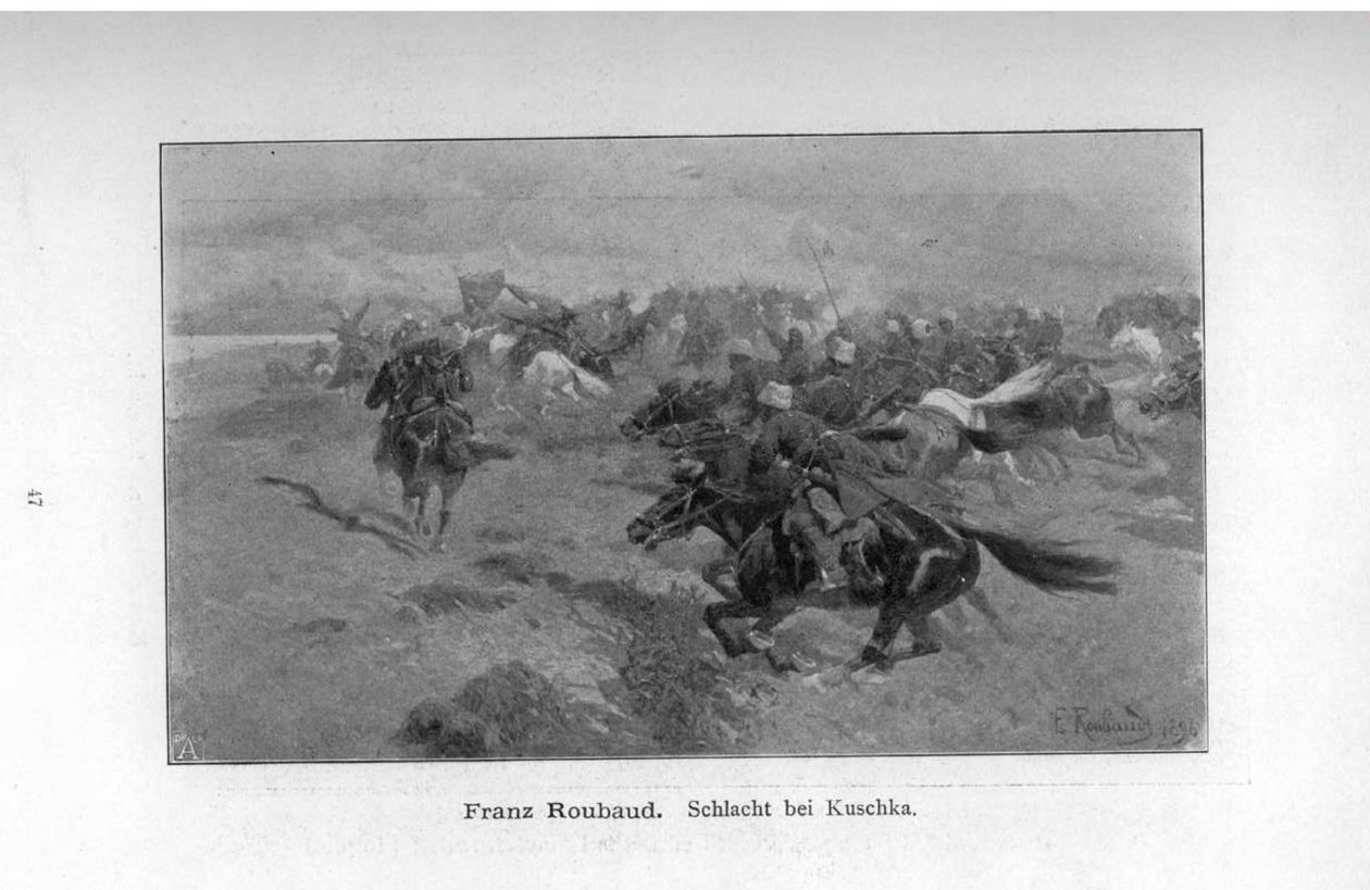 Slaget ved Kuschka af Franz Roubaud