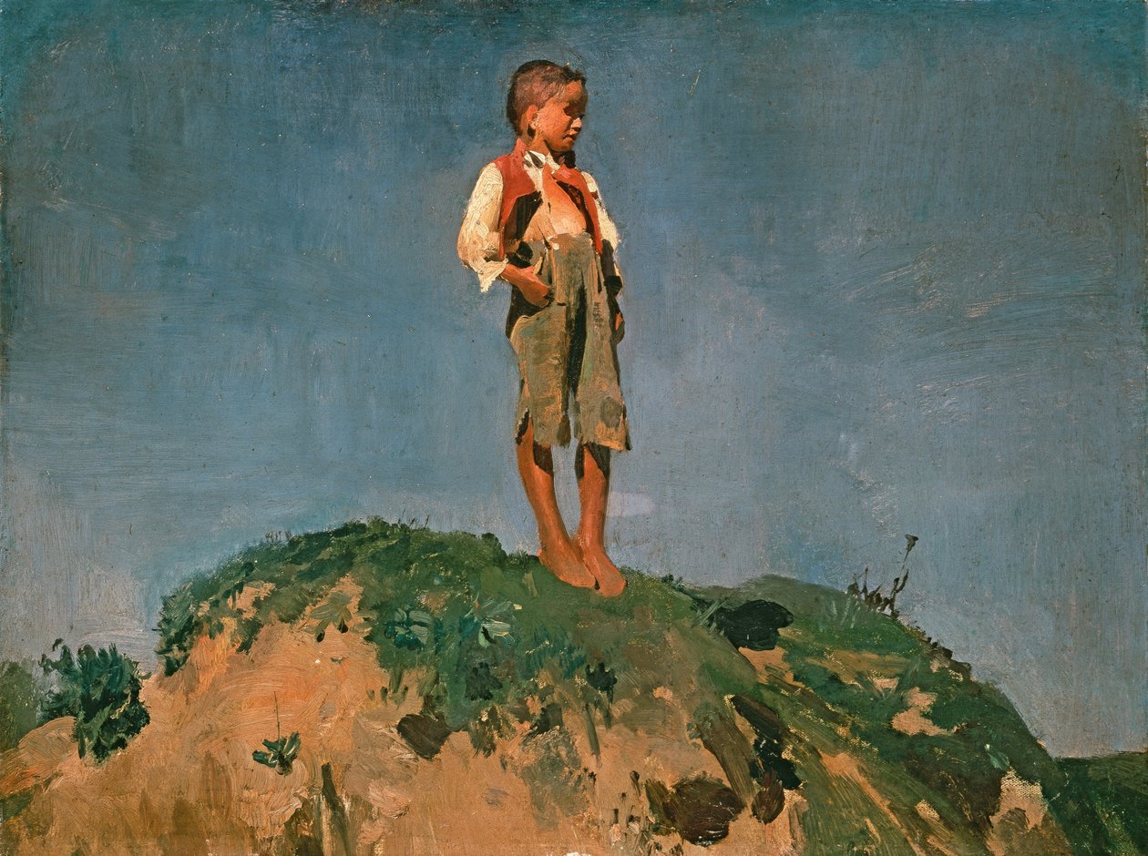Hyrde dreng af Franz Seraph von Lenbach