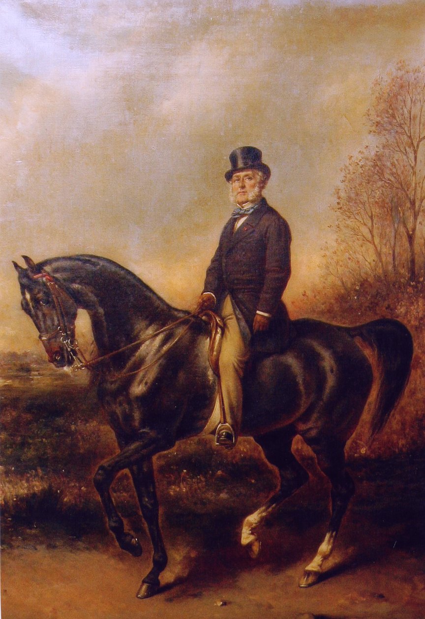 Rytterportræt af François Adolphe Akermann af Franz Xaver Winterhalter