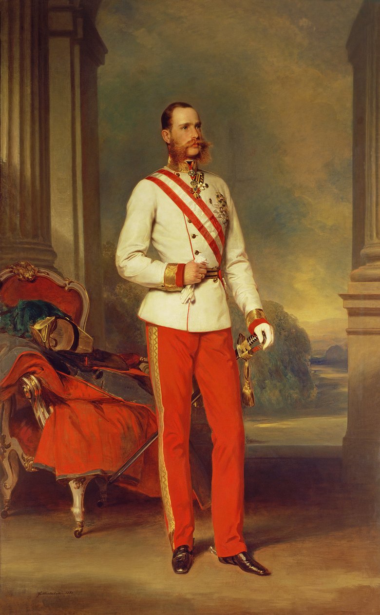 Franz Joseph I, kejser af Østrig (1830-1916) iført kjoleuniform af en østrigsk feltmarskal med den store stjerne af den militære orden af Maria Theresia, 1864 af Franz Xaver Winterhalter