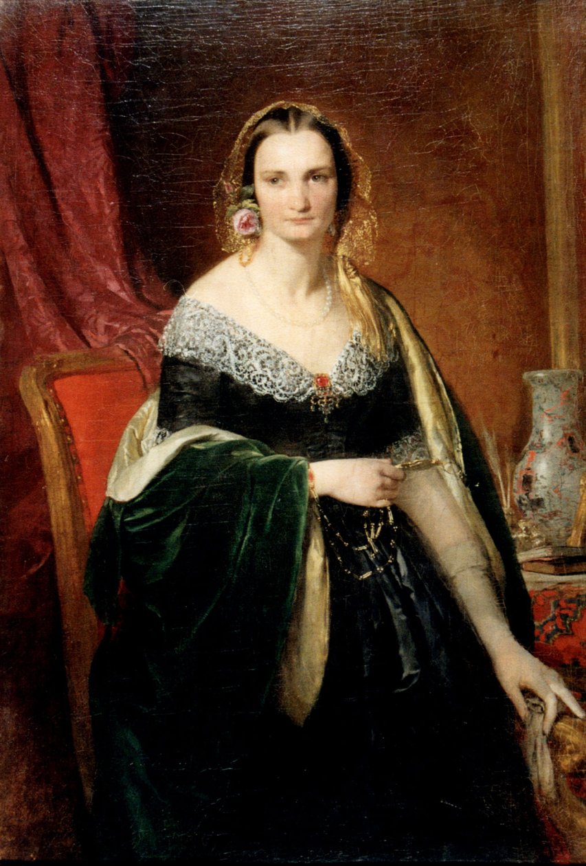 Portræt af Elizabeth Nikolaevna Krivtzov af Franz Xaver Winterhalter