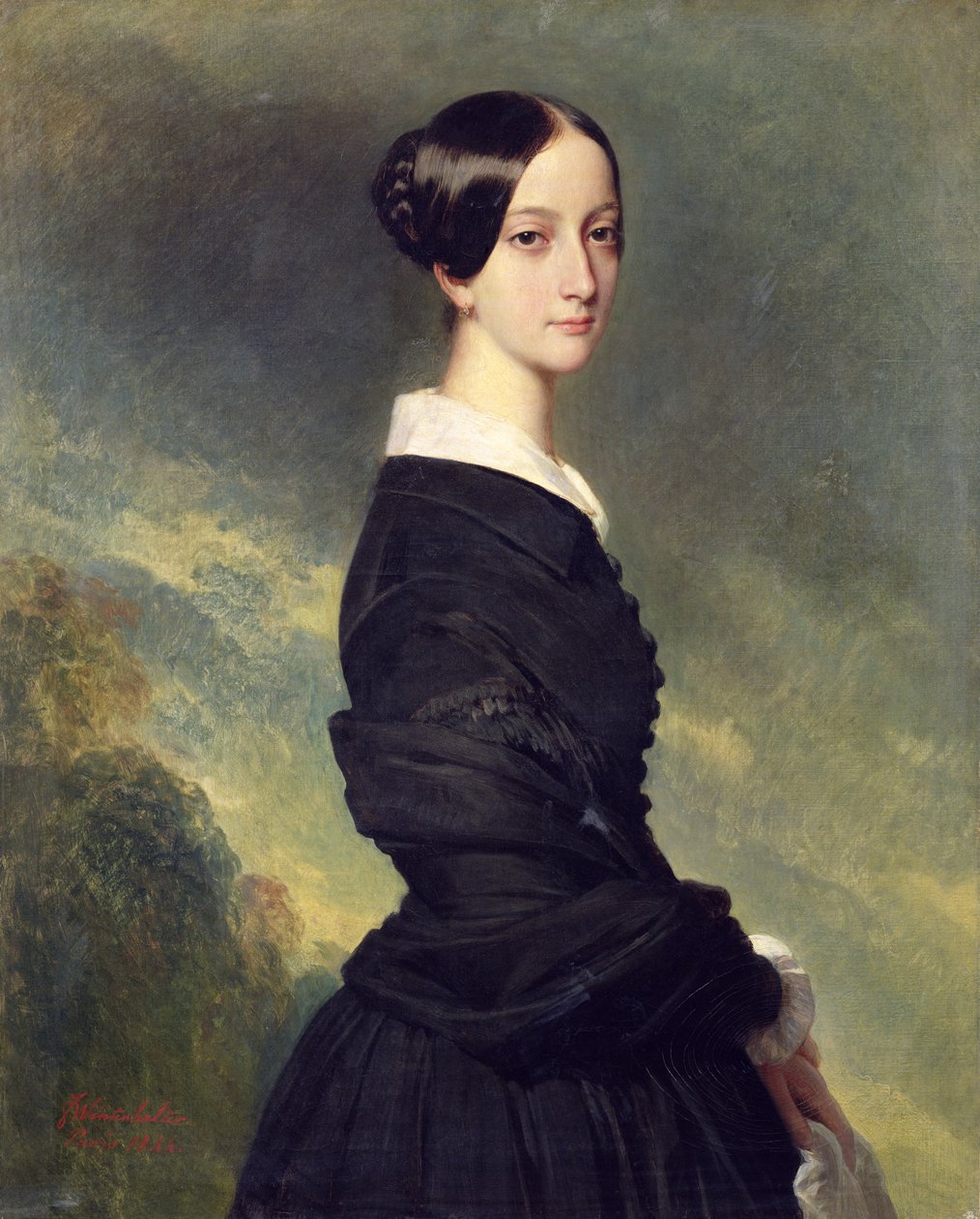Portræt af Francisca Caroline de Braganca (1824-98) 1844 af Franz Xaver Winterhalter