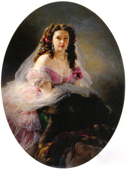 Portræt af Madame Barbe de Rimsky-Korsakov af Franz Xaver Winterhalter