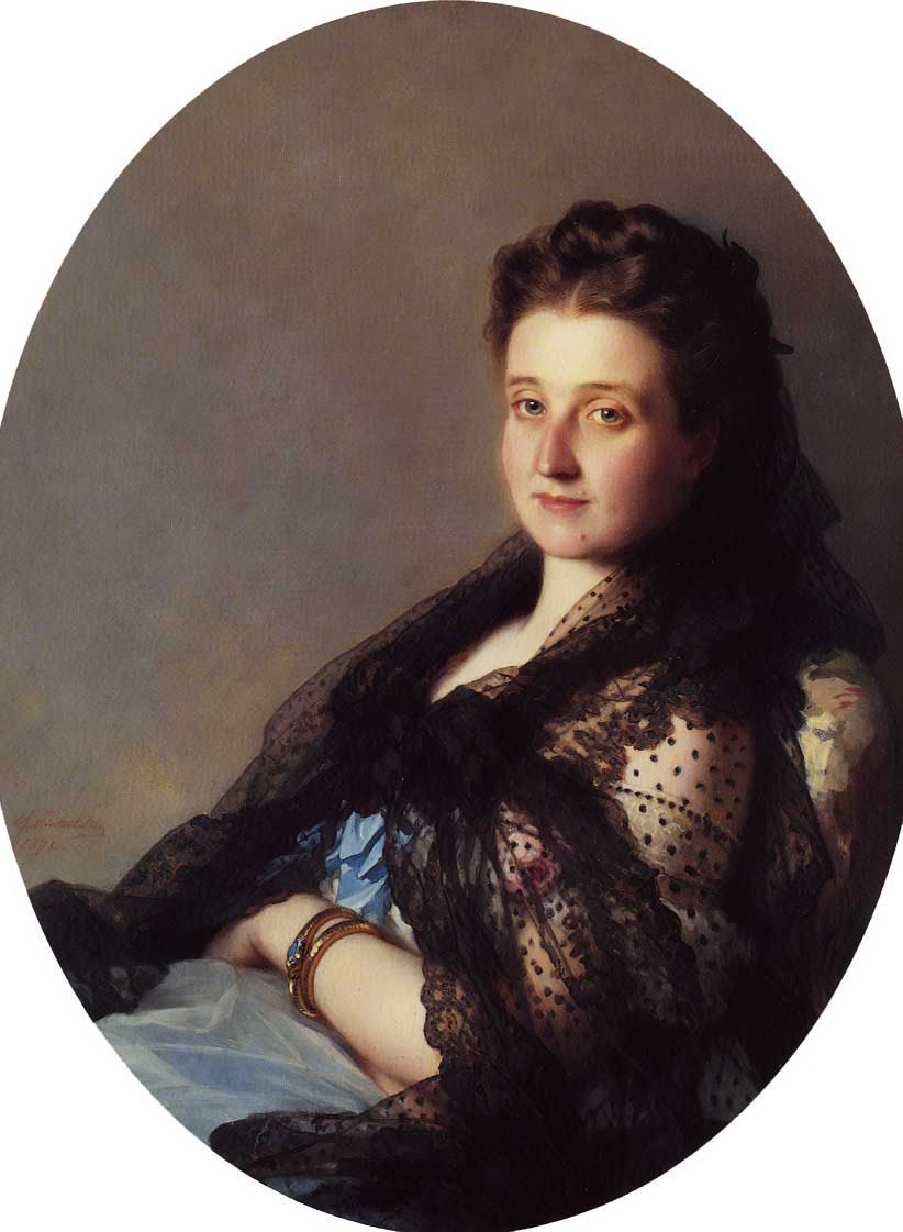 Portræt af en dame af Franz Xaver Winterhalter