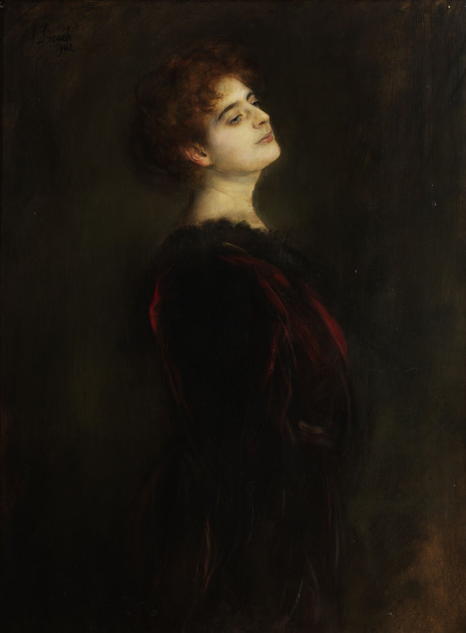 Portræt af fru Elsa Mothwurf af Franz Seraph von Lenbach
