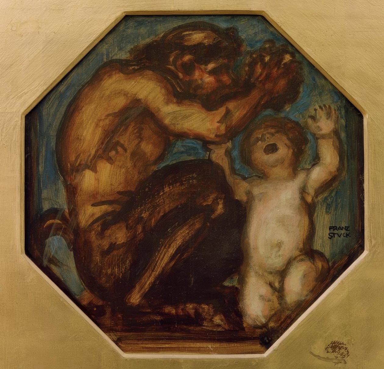Faun og Boy Bacchus af Franz von Stuck