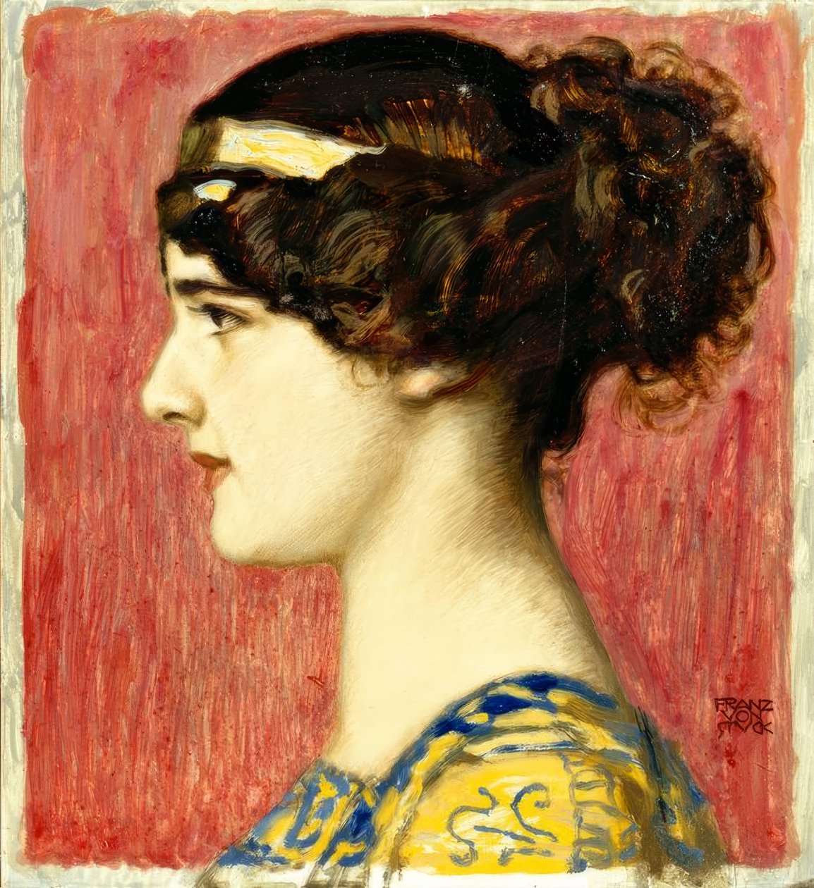 Franz von. Fast, Mary som græker af Franz von Stuck