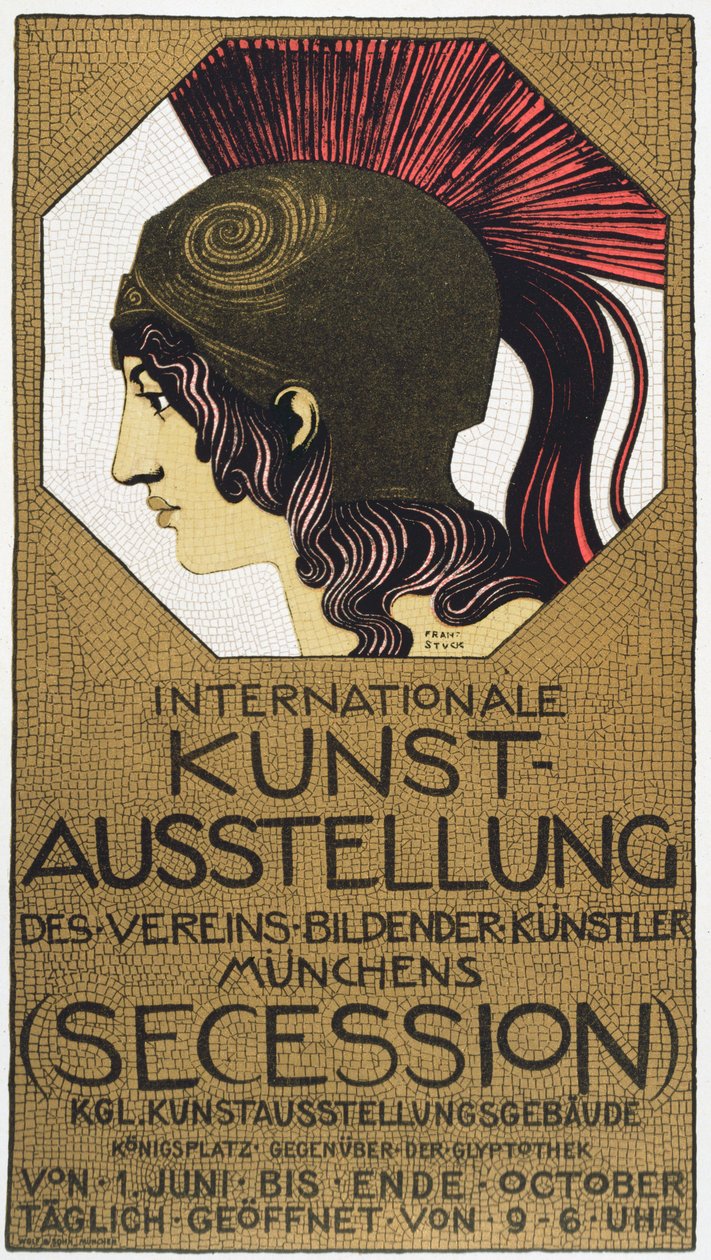 Plakat for en udstilling af secessionistisk kunst, 1893 af Franz von Stuck