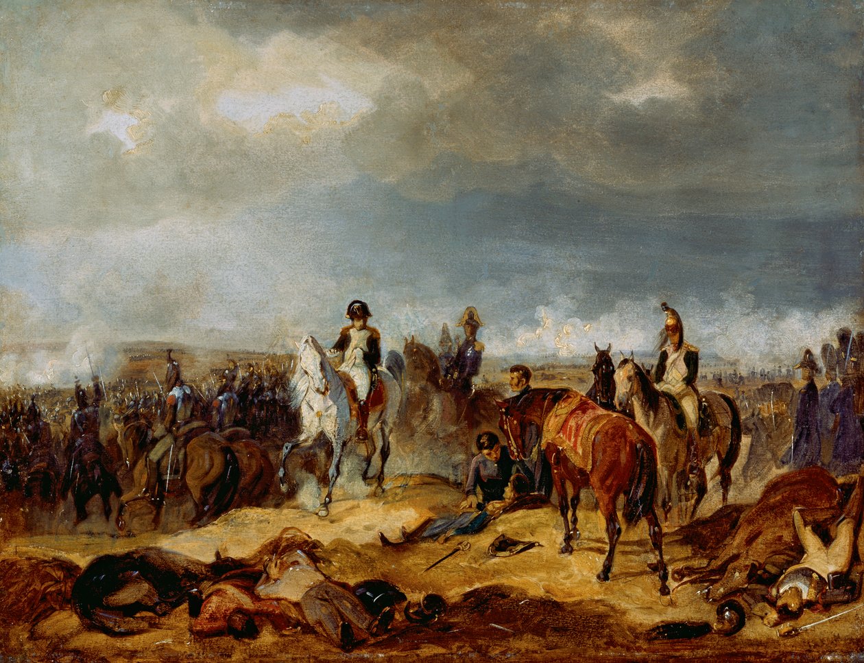 Napoleon på slagmarken af Franz Adam