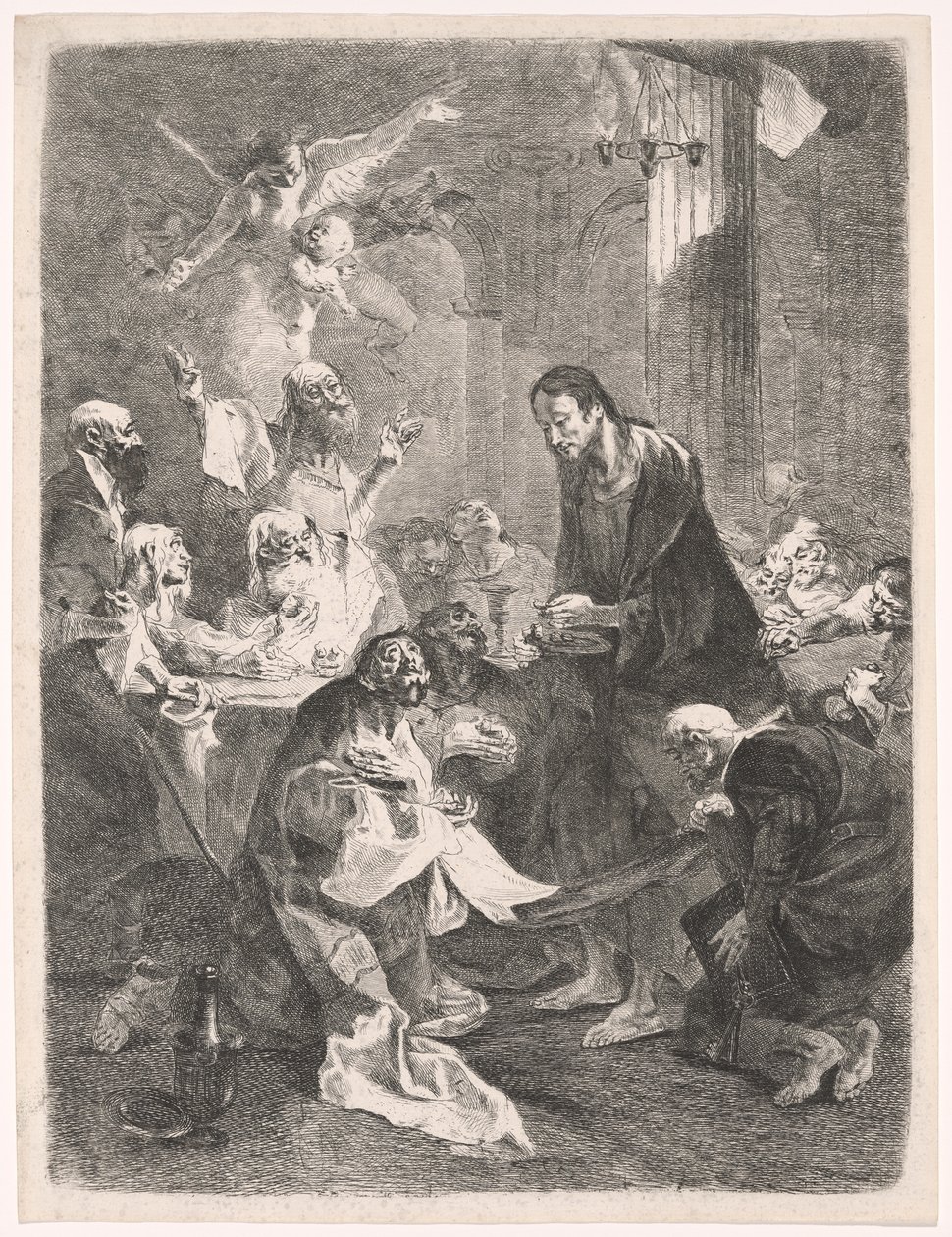 Kristus og apostlenes hellige nadver af Franz Anton Maulbertsch