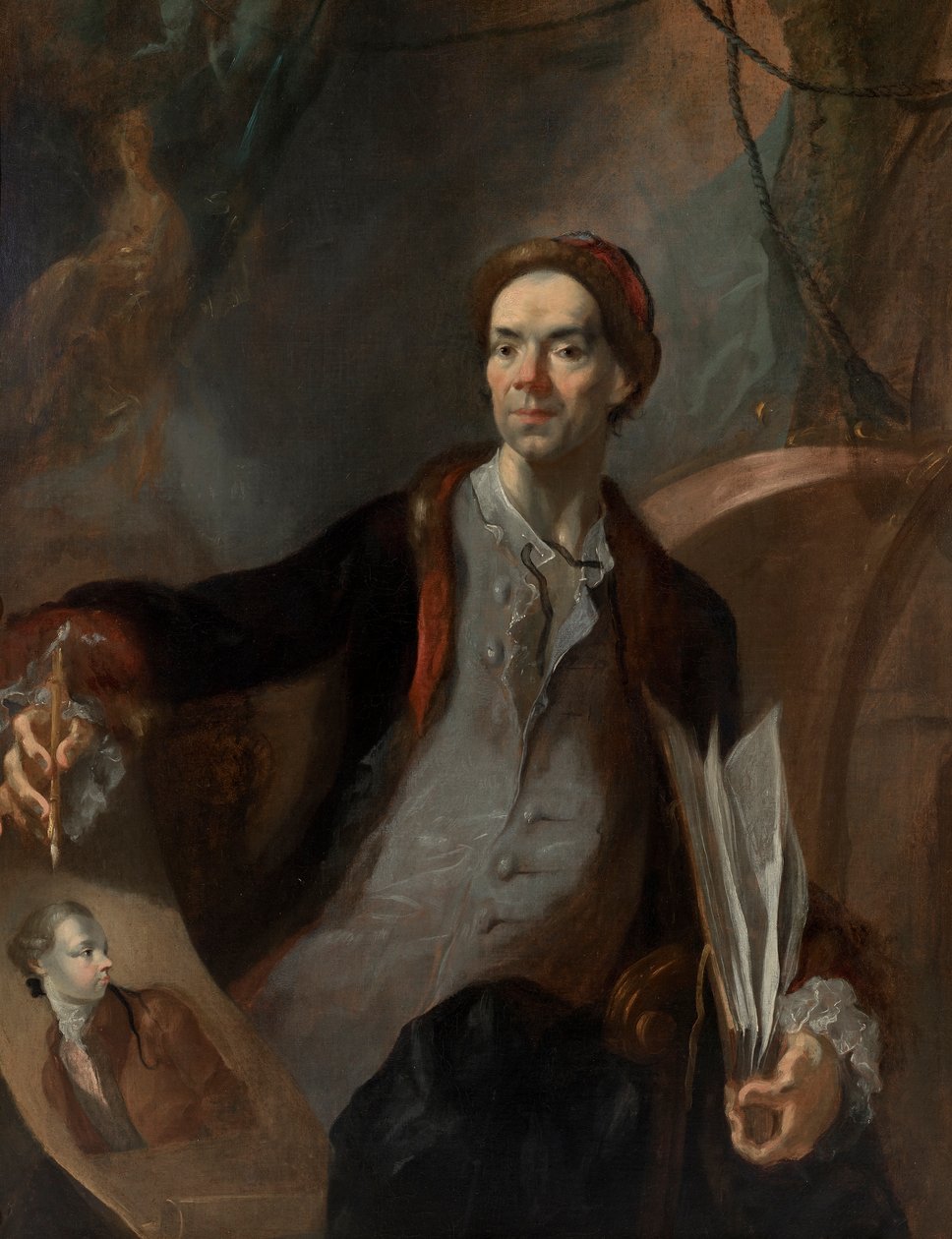 Kunstnerportræt (såkaldt selvportræt) af Franz Anton Maulbertsch