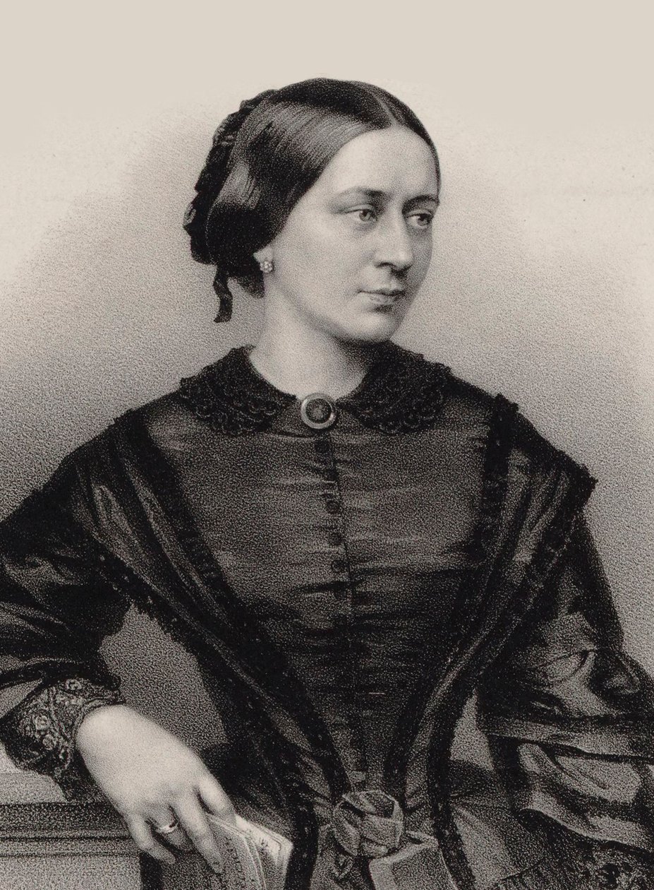 Portræt af Clara Schumann 1819-1896, 1860. af Franz Hanfstaengl