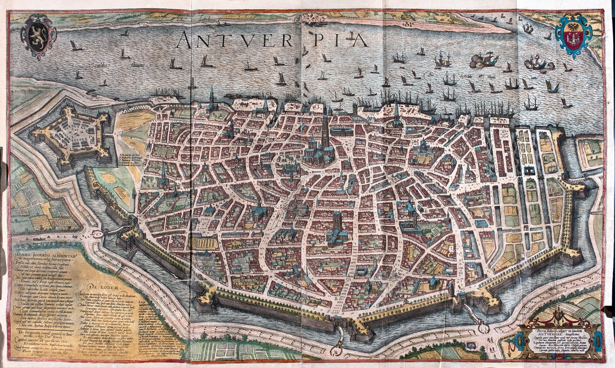 Antwerpen, Belgien (gravering af Franz Hogenberg