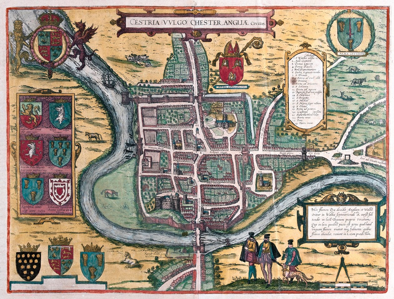Chester - Storbritannien (gravering af Franz Hogenberg