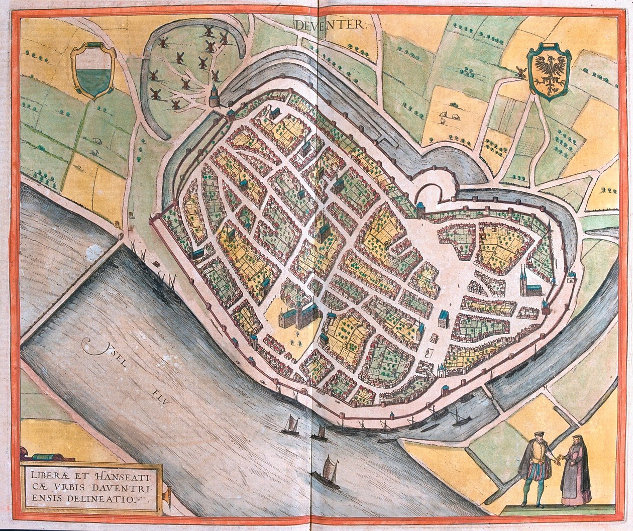 Deventer, Holland (gravering af Franz Hogenberg