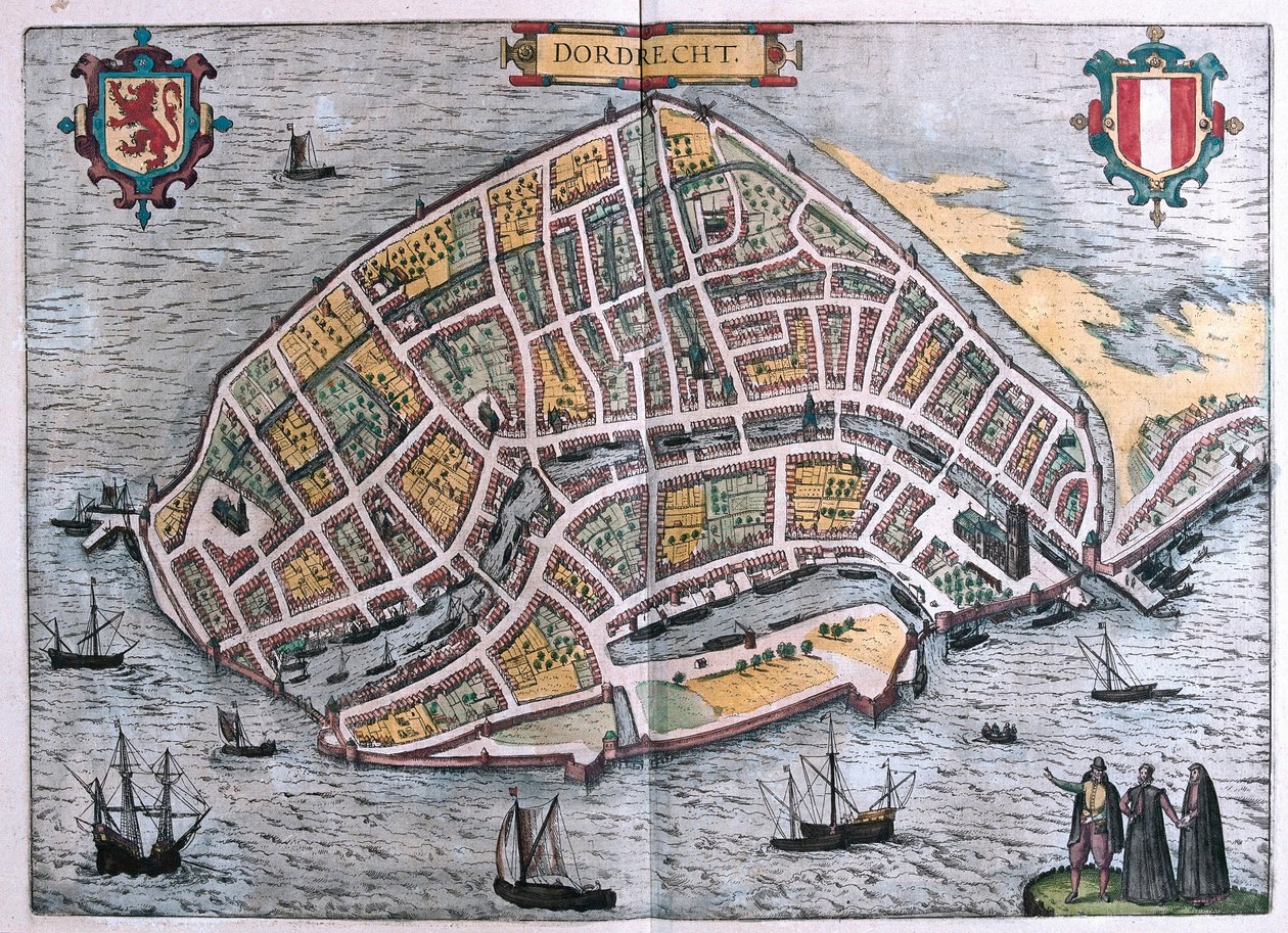 Dordrecht, Holland (gravering af Franz Hogenberg