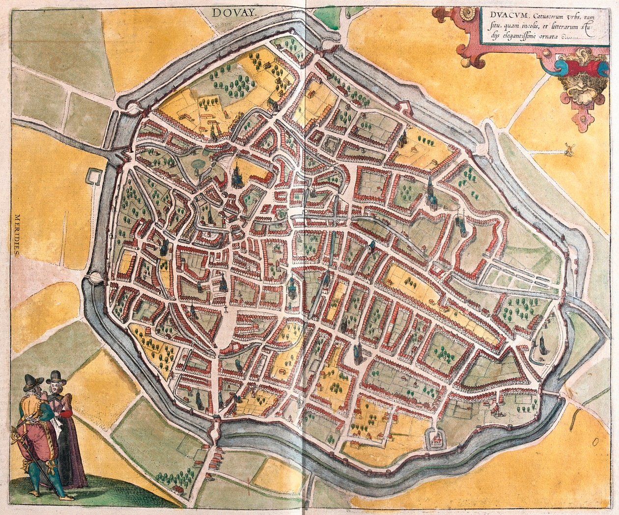 Douai, Frankrig (gravering af Franz Hogenberg