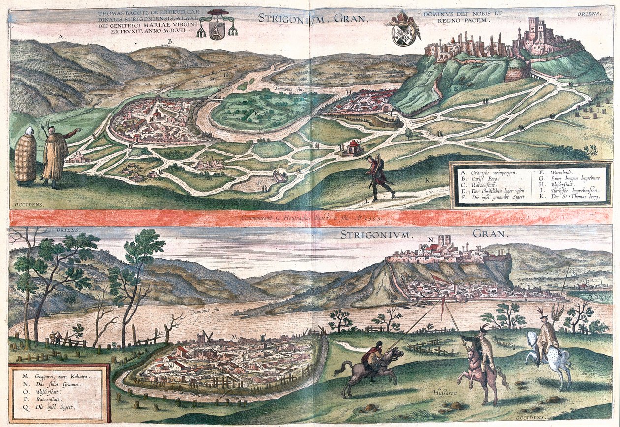 Esztergom, Ungarn af Franz Hogenberg