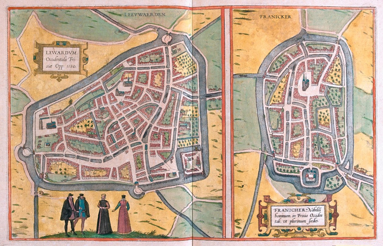 Franeker, Holland (gravering af Franz Hogenberg