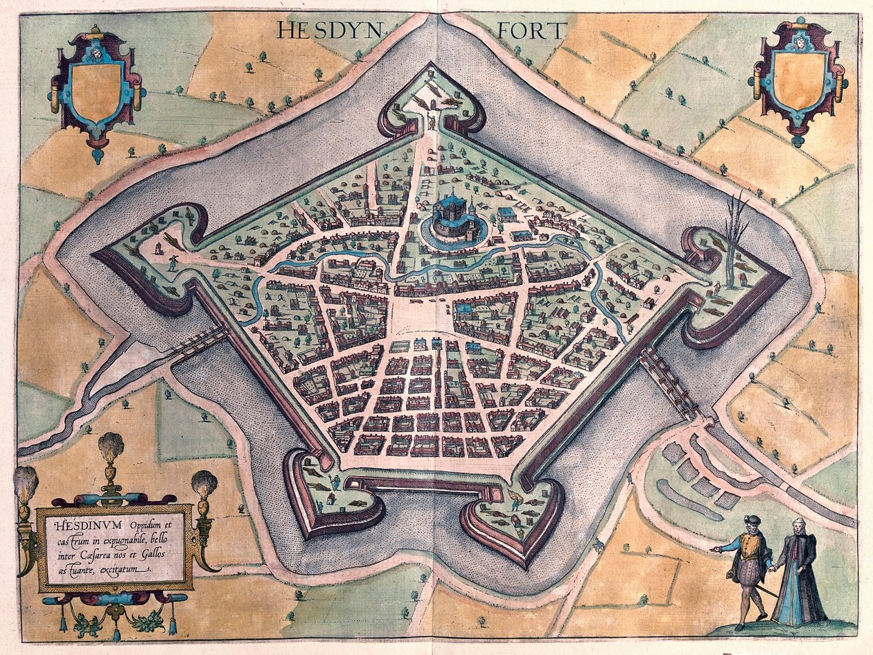 Hesdin, Frankrig (gravering af Franz Hogenberg