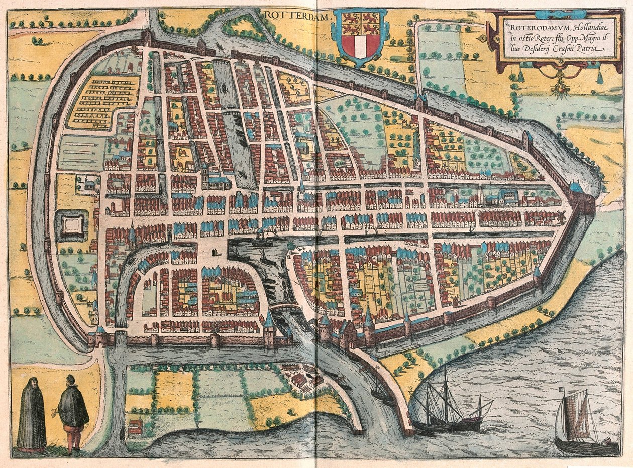 Rotterdam, Holland (gravering af Franz Hogenberg