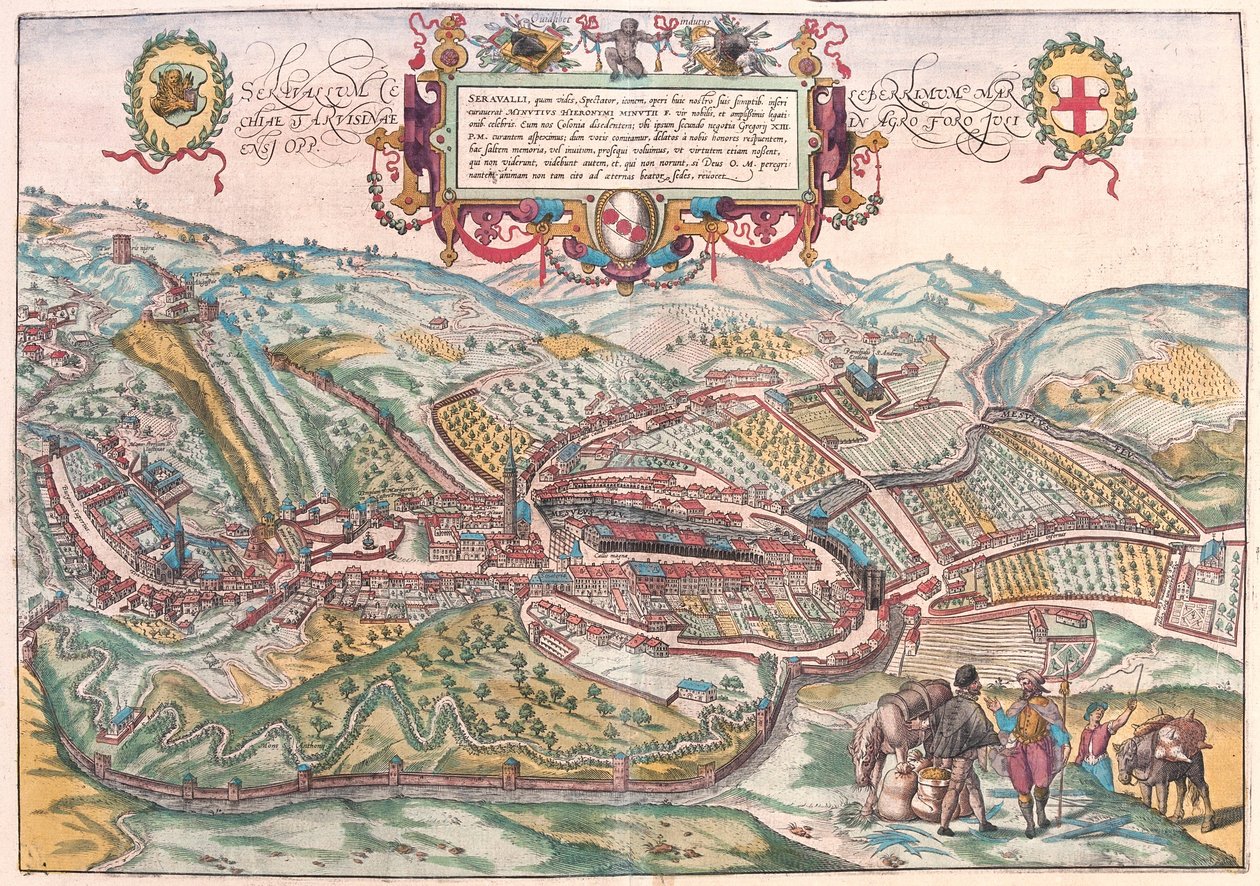 Serravalle, Vittorio Veneto (Treviso), Italien (gravering af Franz Hogenberg