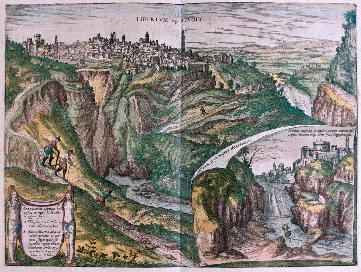Tivoli, Italien (gravering af Franz Hogenberg