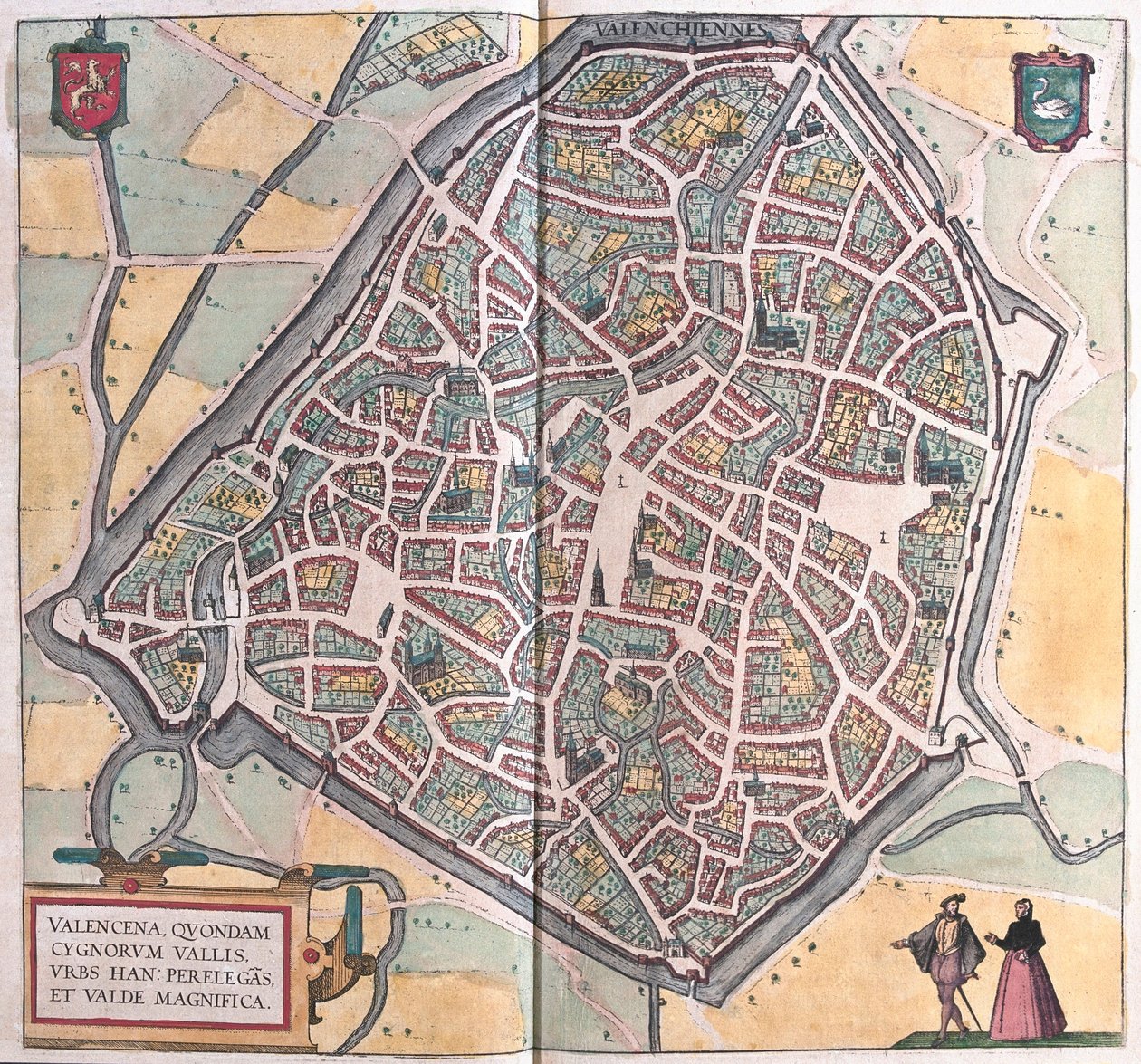 Valenciennes, Frankrig (gravering af Franz Hogenberg