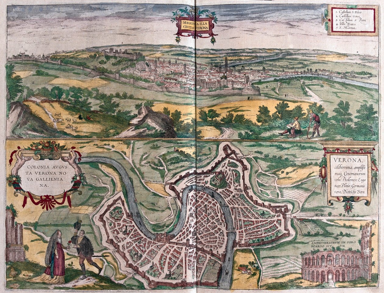 Verona, Italien af Franz Hogenberg