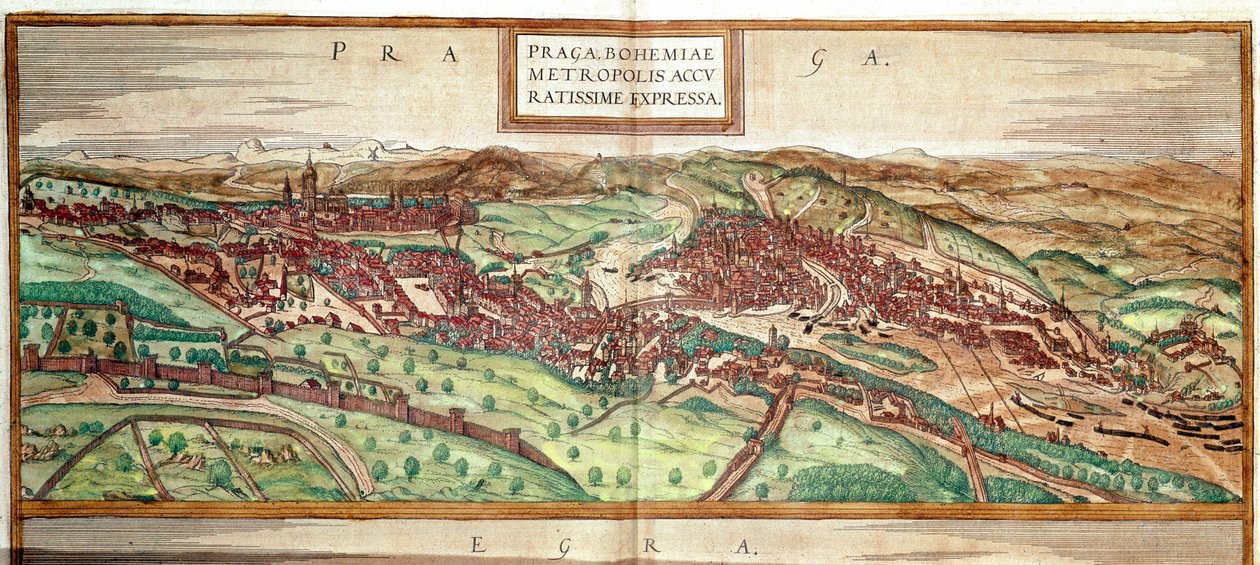 Udsigt over Prag (gravering af Franz Hogenberg