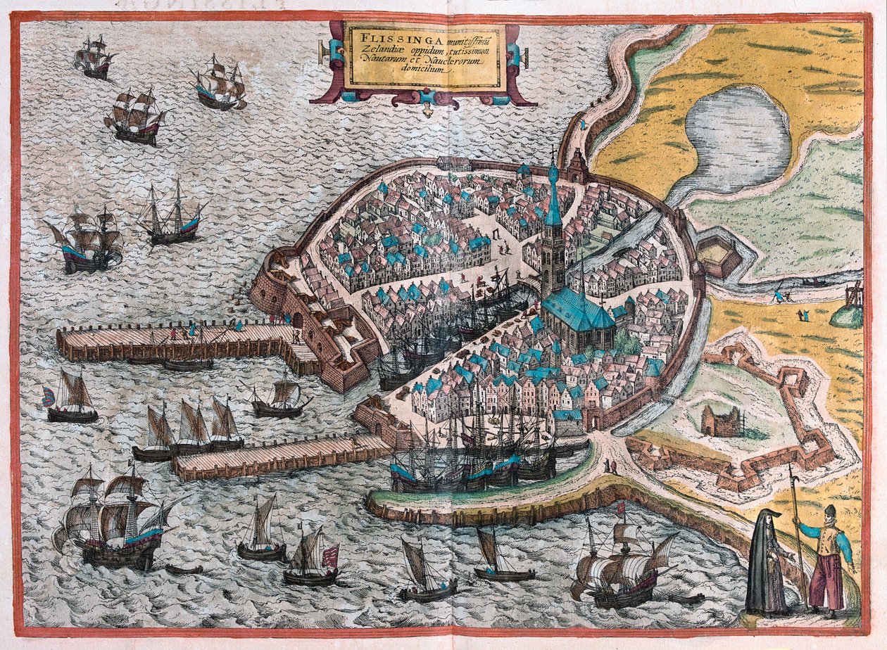 Vlissingen, Holland (gravering af Franz Hogenberg