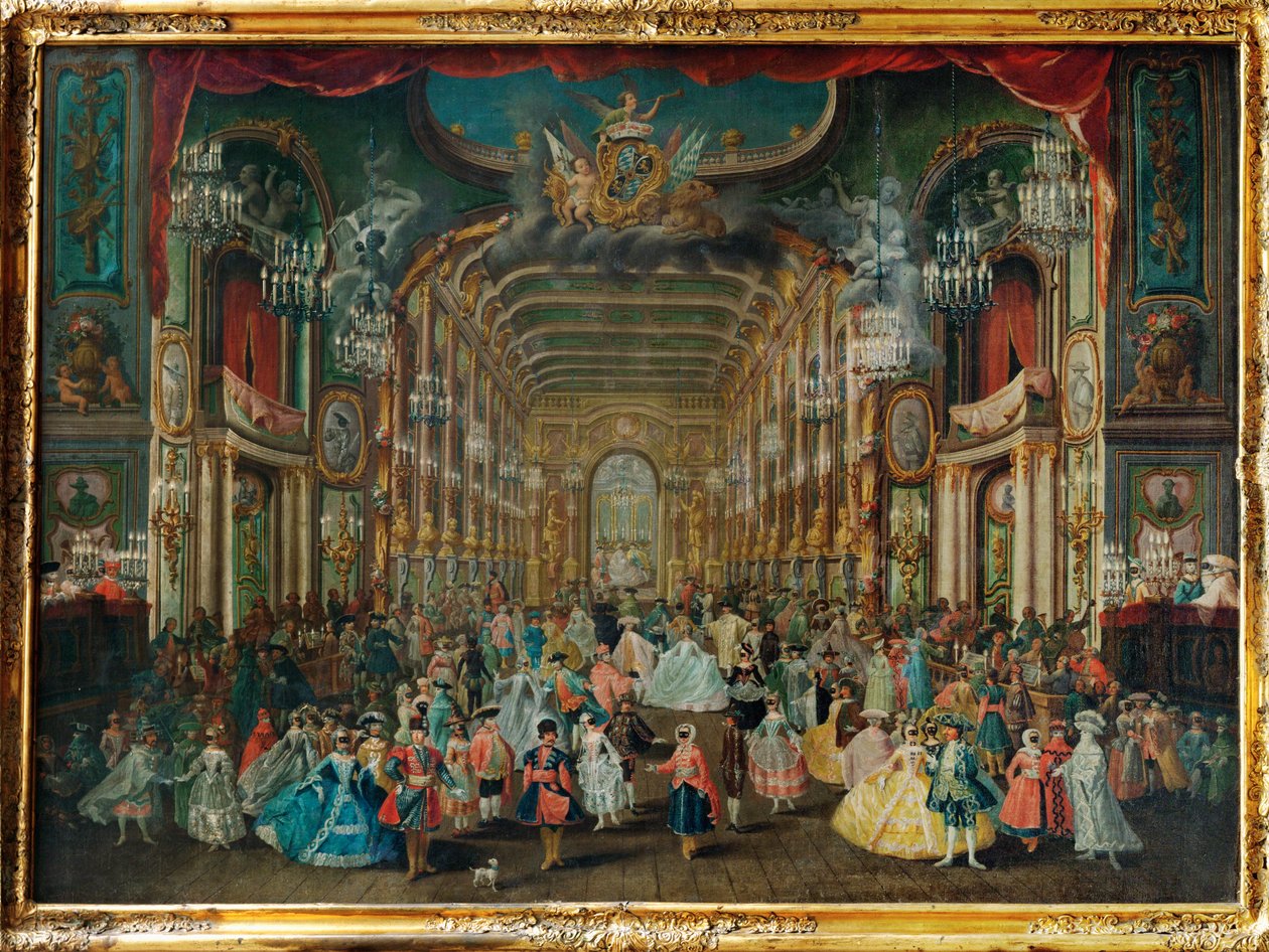 Udklædningsbal i Bonns residensteater ... af Franz Jakob Rousseau