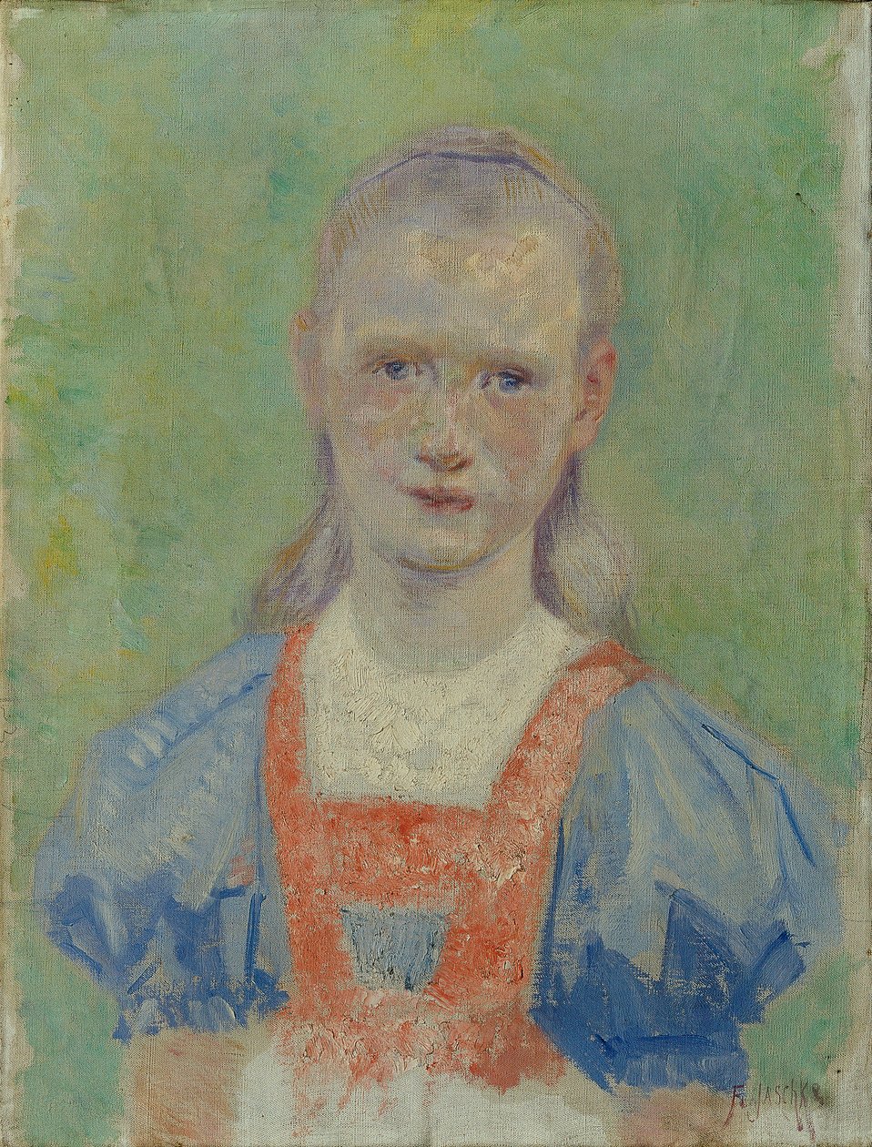 portræt af en pige af Franz Jaschke