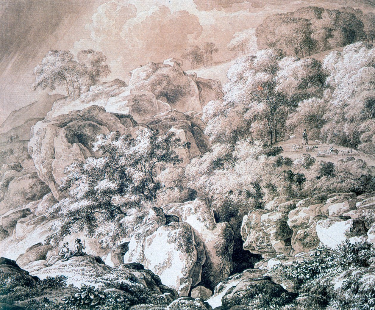 Skovlandskab, 1799 af Franz Kobell