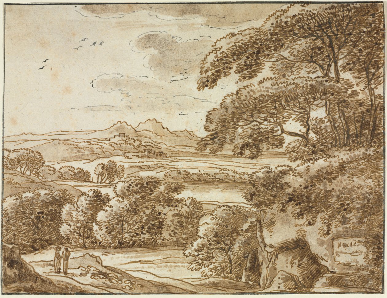 Landskab, c 1780. af Franz Kobell