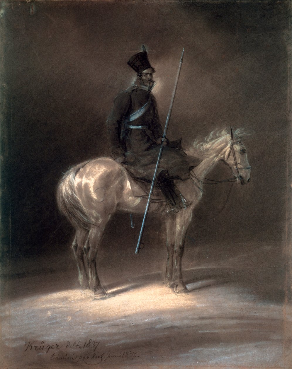 Kosak til hest, 1837. af Franz Krüger