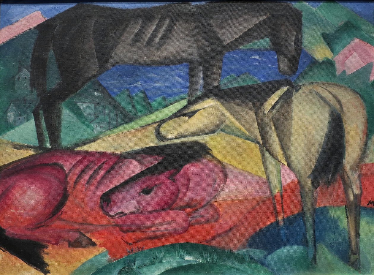 1913 Franz Marc Tre heste II af Franz Marc