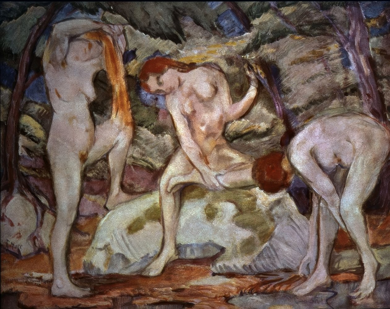 BADERE - 1910 - O / L - 106 × 141 af Franz Marc