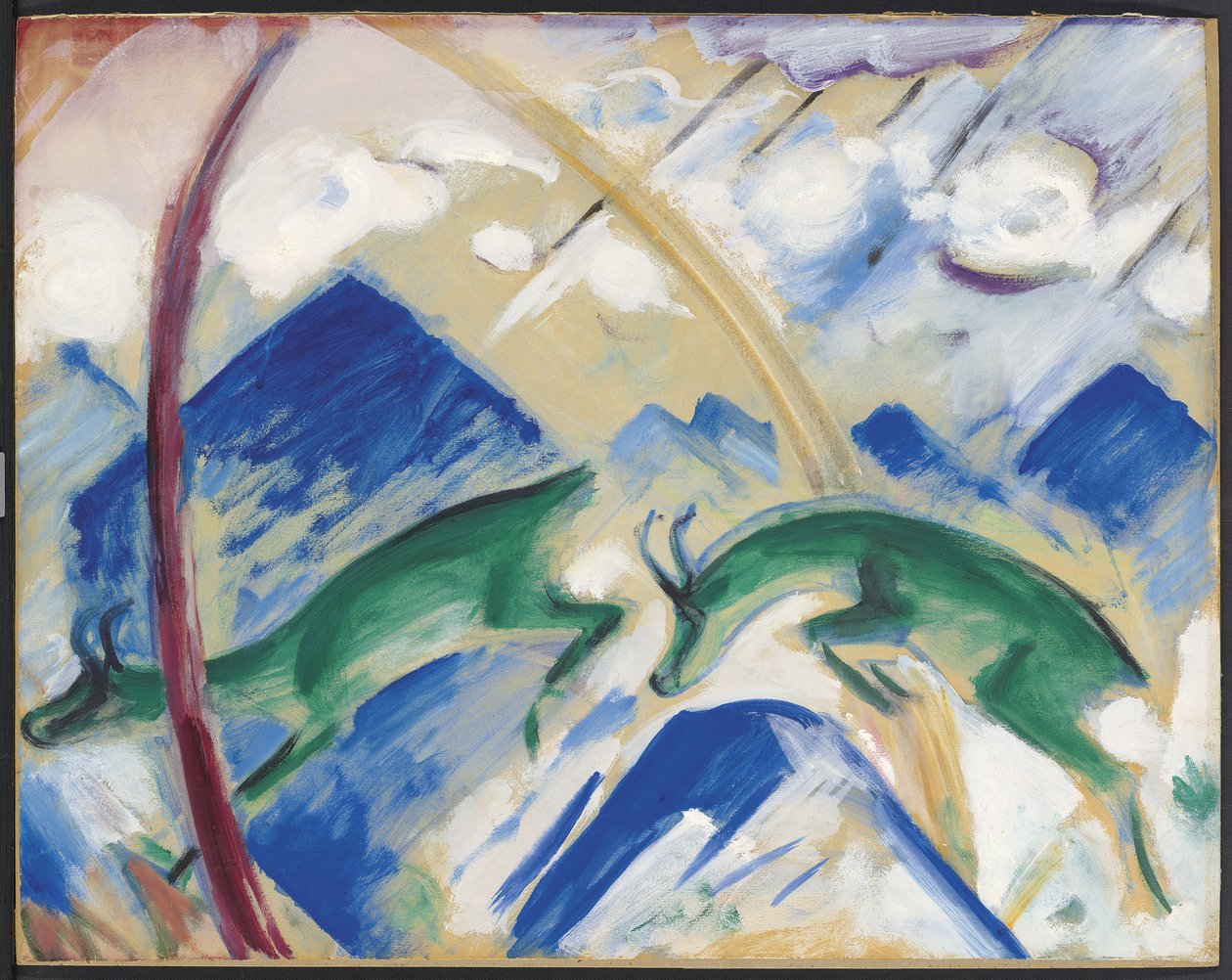 Gems, 1911 af Franz Marc