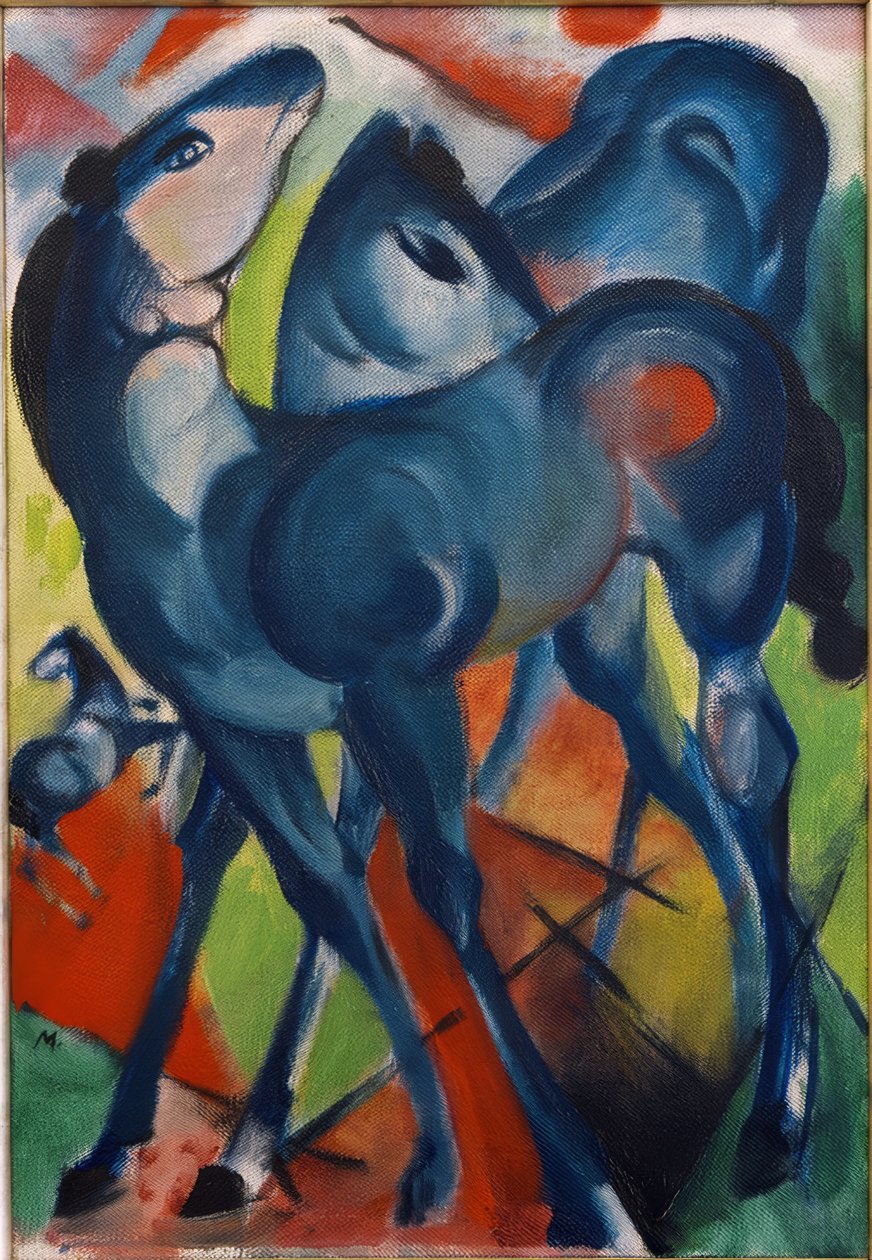 De blå føl af Franz Marc
